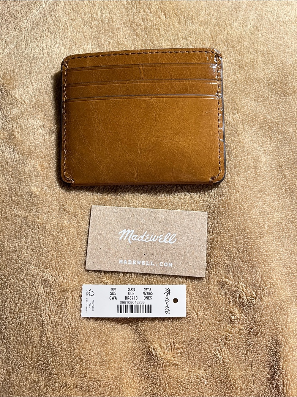 Madewell Genuine Leather Brown Cardholder